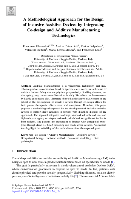 (PDF) A Methodological Approach for the Design of Inclusive Assistive ...