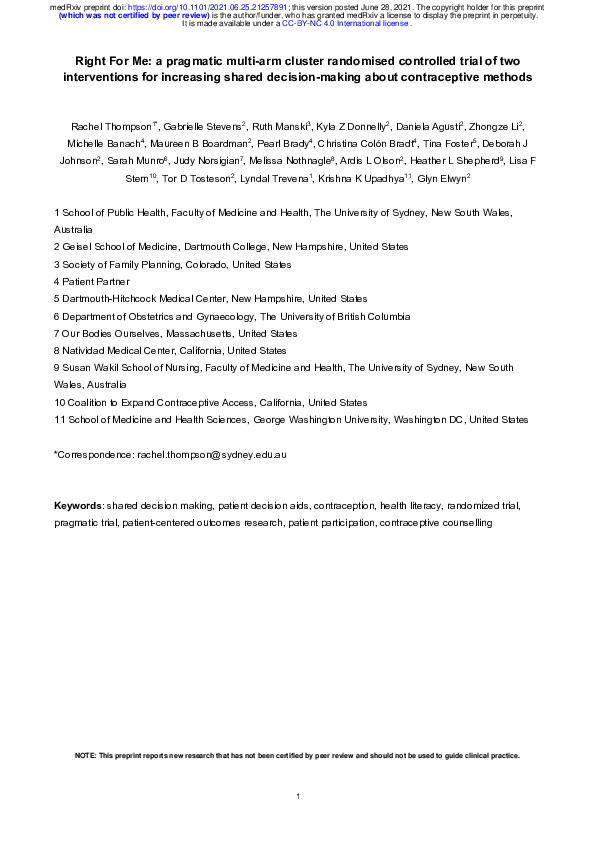 (PDF) Right For Me: a pragmatic multi-arm cluster randomised controlled ...