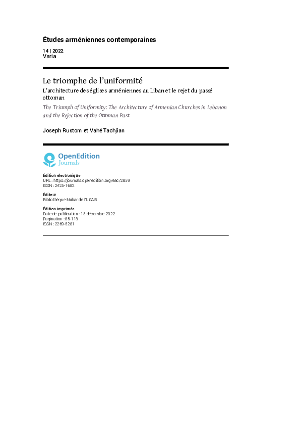 (PDF) Joseph Rustom et Vahé Tachjian, 