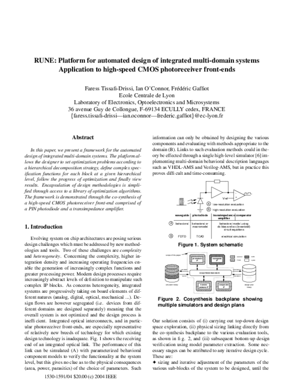 (PDF) RUNE: platform for automated design of integrated multi-domain ...