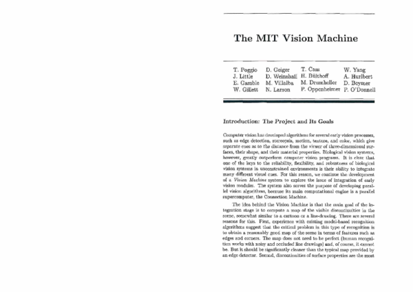 (PDF) The MIT vision machine