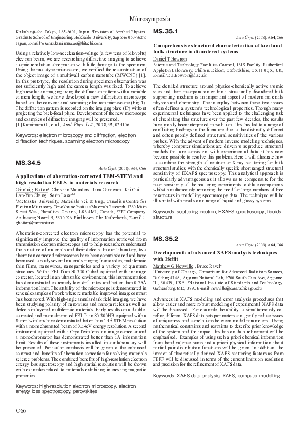 Pdf Applications Of Aberration Corrected Tem Stem And High Resolution