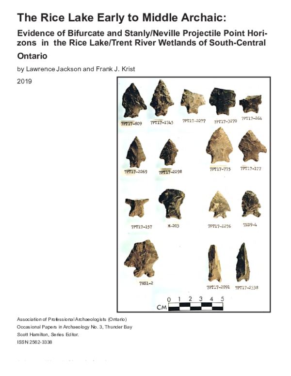 (PDF) The Rice Lake Early to Middle Archaic: Evidence of Bifurcate and ...