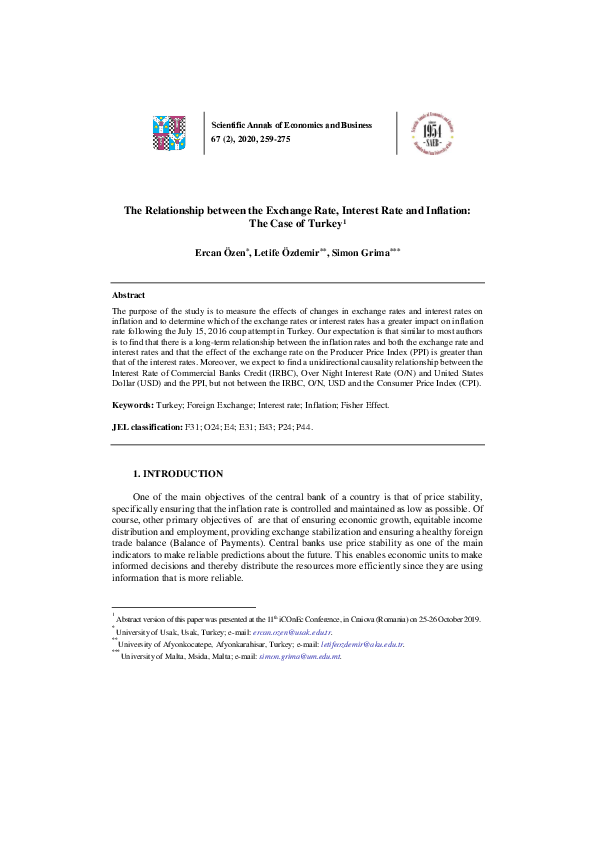 (PDF) The Relationship between the Exchange Rate, Interest Rate and ...