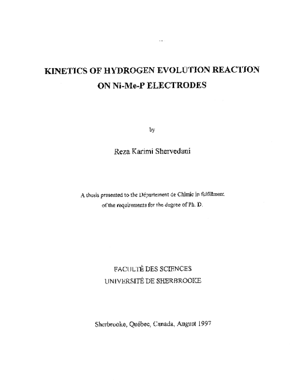 (PDF) Kinetics of hydrogen evolution reaction on Ni-Me-P electrodes