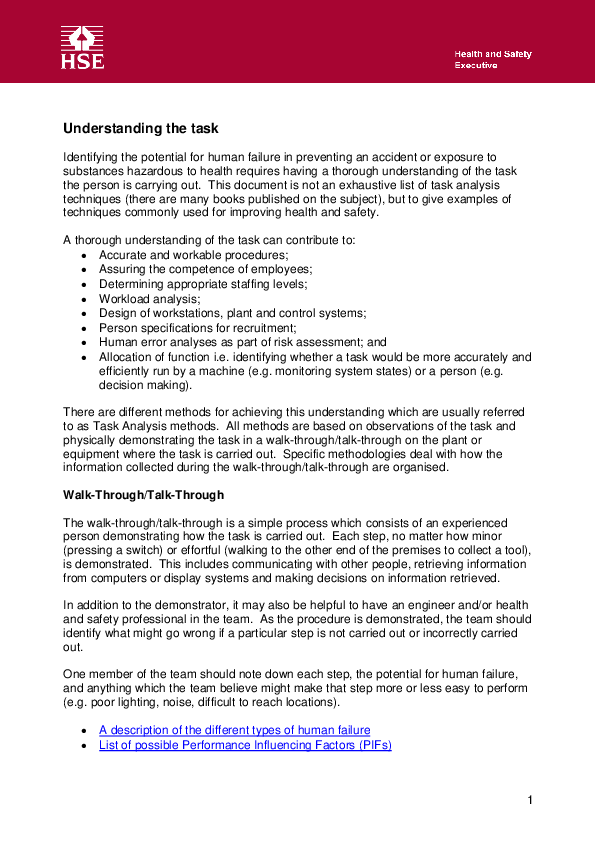 (PDF) Understanding the task