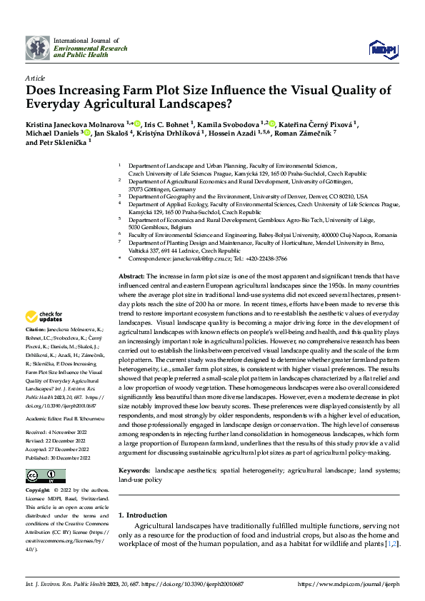 (PDF) Does Increasing Farm Plot Size Influence the Visual Quality of ...