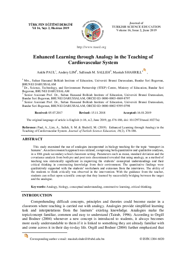 (PDF) Enhanced Learning through Analogy in the Teaching of ...