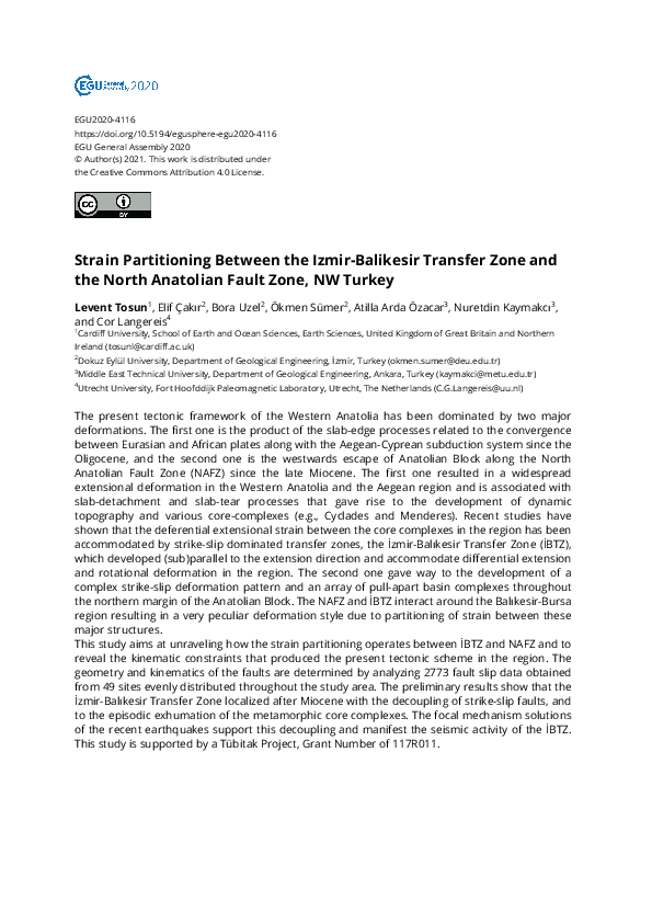 (PDF) Strain Partitioning Between the Izmir-Balikesir Transfer Zone and ...