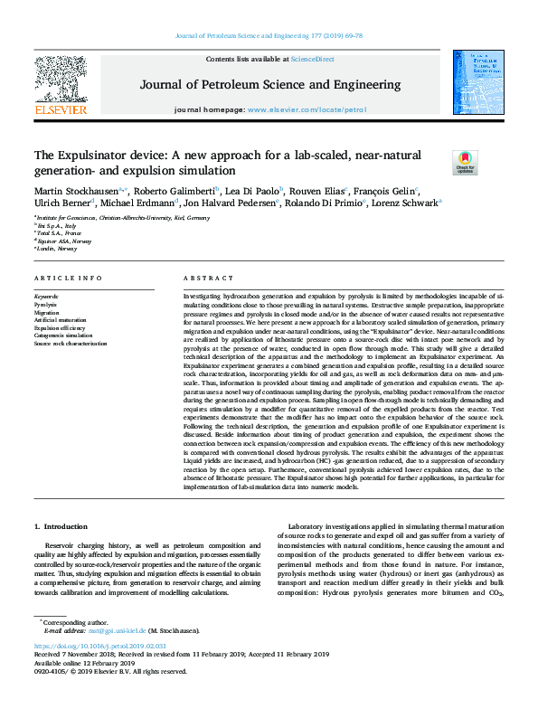 (PDF) The Expulsinator device: A new approach for a lab-scaled, near ...
