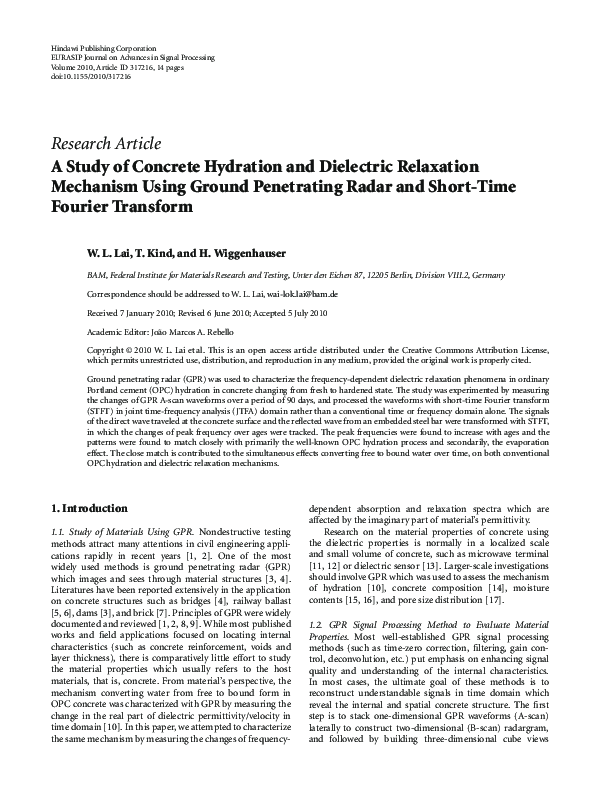 (PDF) A Study of Concrete Hydration and Dielectric Relaxation Mechanism ...