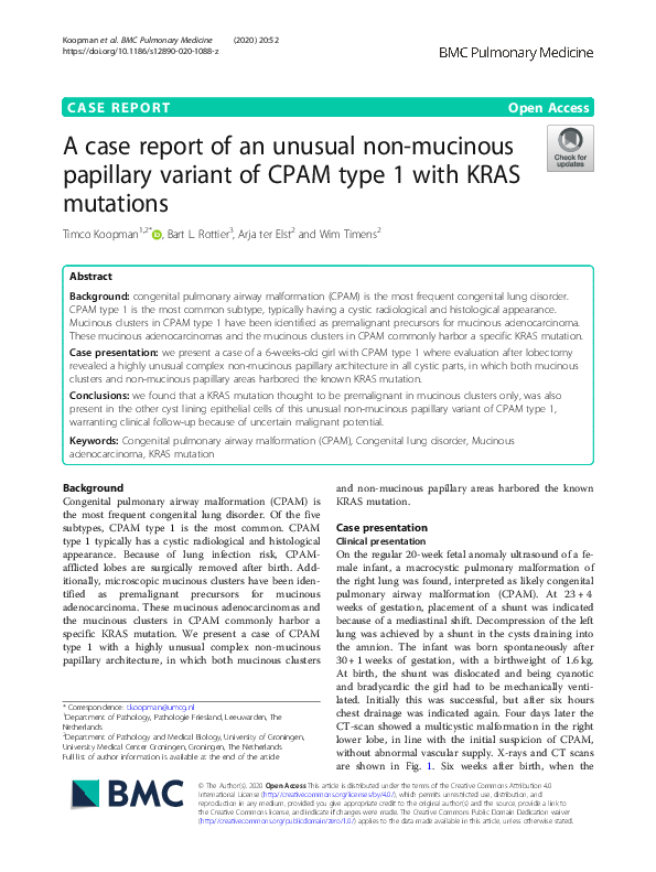 (PDF) A case report of an unusual non-mucinous papillary variant of ...