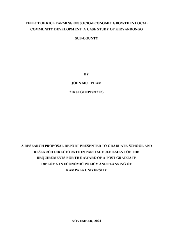 (PDF) THE EFFECT OF RICE FARMING ON POVERTY REDUCTION AND SOCIO ...