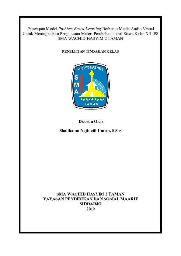 (DOC) Penerapan Model Problem Based Learning Berbantu Media Audio ...