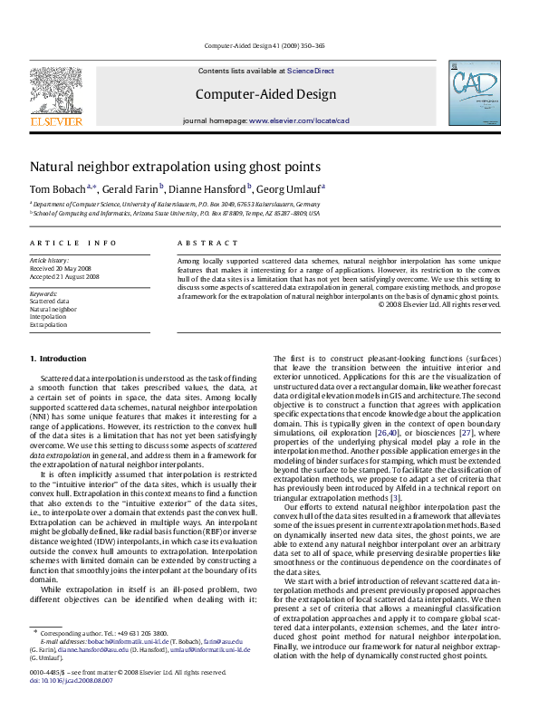 (PDF) Natural neighbor extrapolation using ghost points