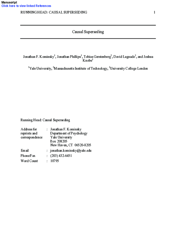 (PDF) Causal superseding