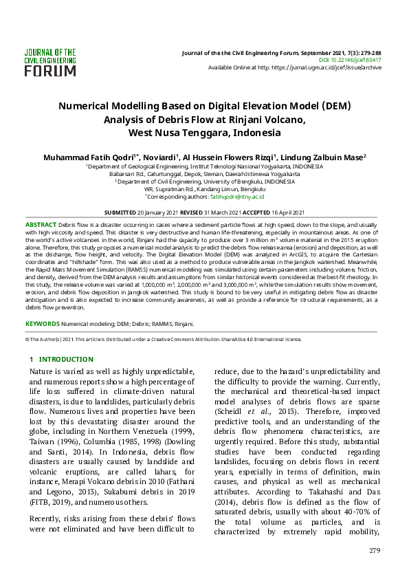 (PDF) Numerical Modelling Based on Digital Elevation Model (DEM ...
