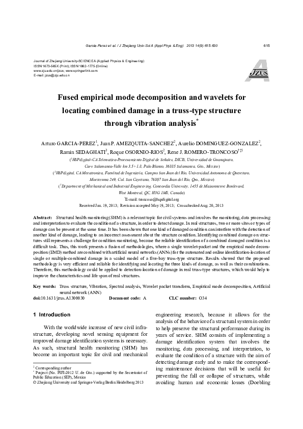 (PDF) Fused empirical mode decomposition and wavelets for locating ...