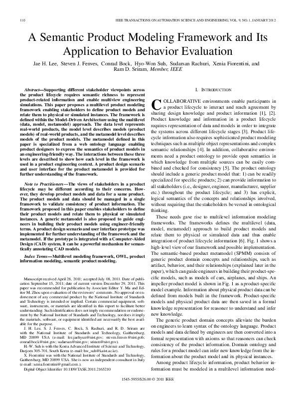 (PDF) A Semantic Product Modeling Framework and Its Application to ...