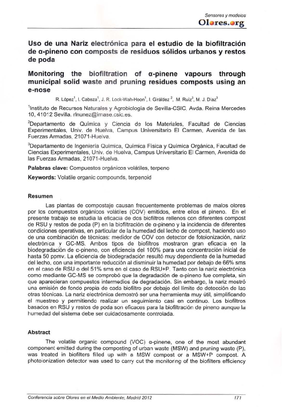 (PDF) Uso de una Nariz electrónica para el estudio de la biofiltración ...