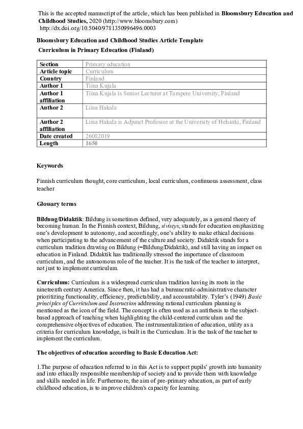 FINLAND PRIMARY SCHOOL CURRICULUM PDF FREE DOWNLOAD visual data 6