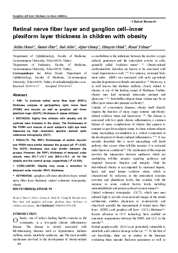 (PDF) Retinal nerve fiber layer and ganglion cell-inner plexiform layer ...