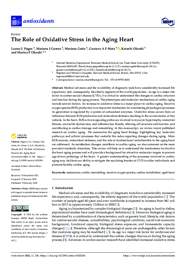 (PDF) The Role of Oxidative Stress in the Aging Heart