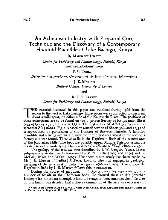 (PDF) An Acheulean Industry with Prepared Core Technique and the Discovery of a Contemporary