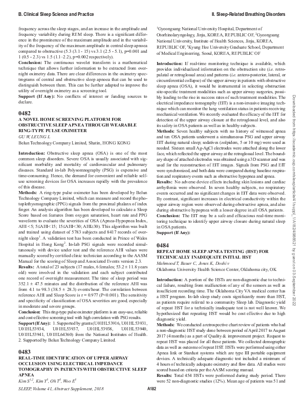 (PDF) 0484 Repeat Home Sleep Apnea Testing (HST) For Technically ...