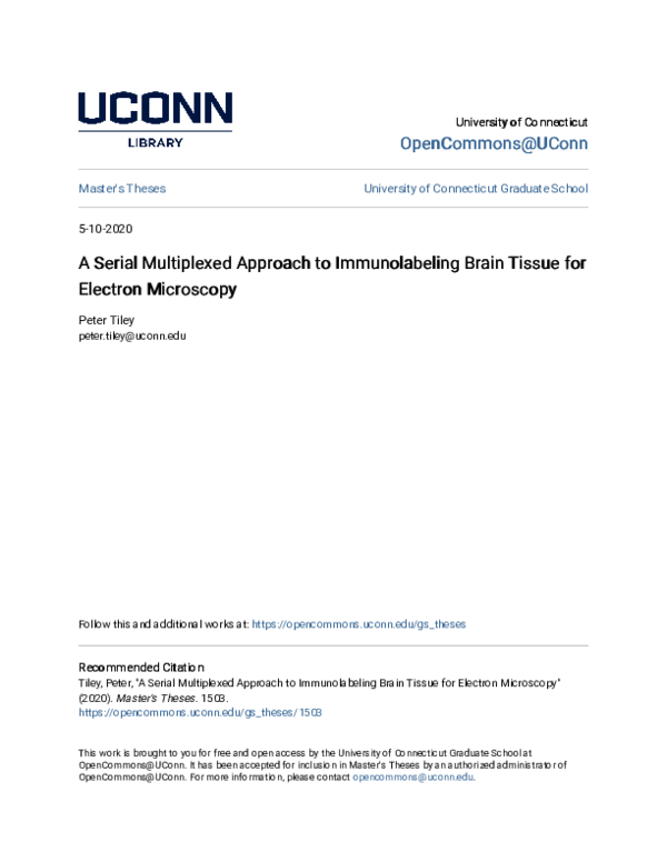 (PDF) A Serial Multiplexed Approach to Immunolabeling Brain Tissue for ...
