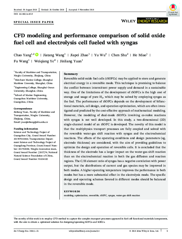 (PDF) CFD modeling and performance comparison of solid oxide fuel cell ...