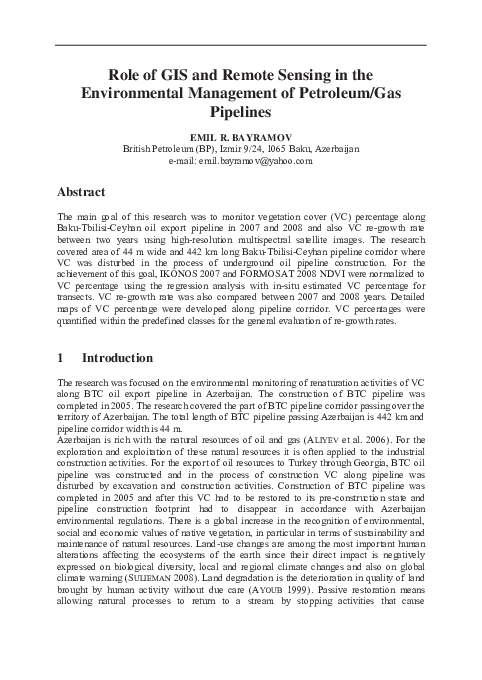 (PDF) Role of GIS and Remote Sensing in the Environmental Management of ...