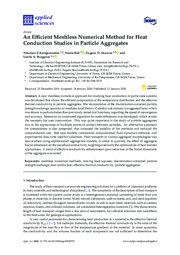 (PDF) An Efficient Meshless Numerical Method for Heat Conduction ...