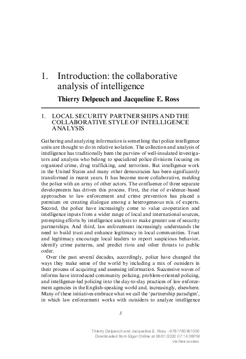 (PDF) Introduction: the collaborative analysis of intelligence