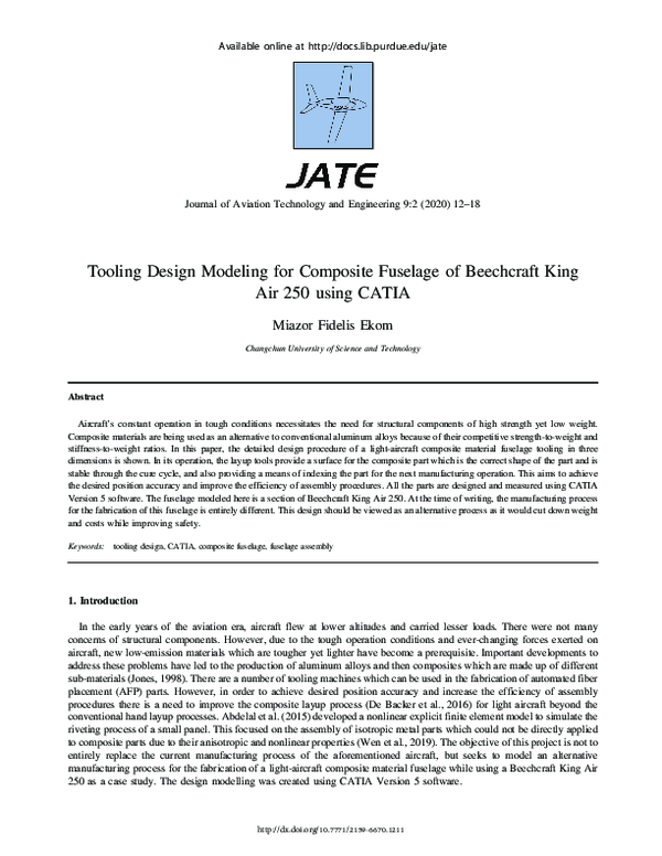 (PDF) Tooling Design Modeling for Composite Fuselage of Beechcraft King ...