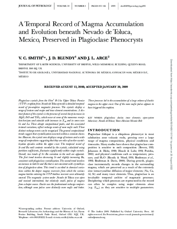 (PDF) A Temporal Record of Magma Accumulation and Evolution beneath ...