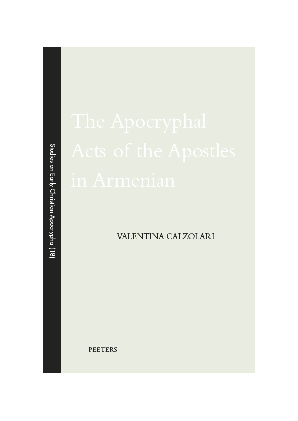 (PDF) The Apocryphal Acts of the Apostles in Armenian