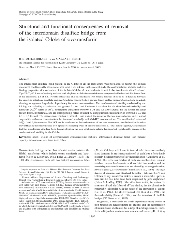 (PDF) Structural and functional consequences of removal of the ...