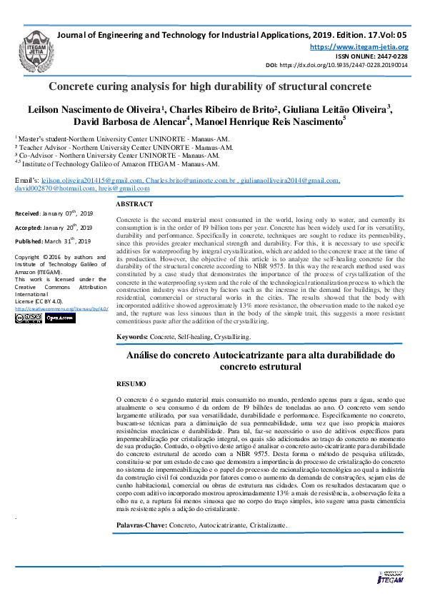 (PDF) Concrete curing analysis for high durability of structural concrete