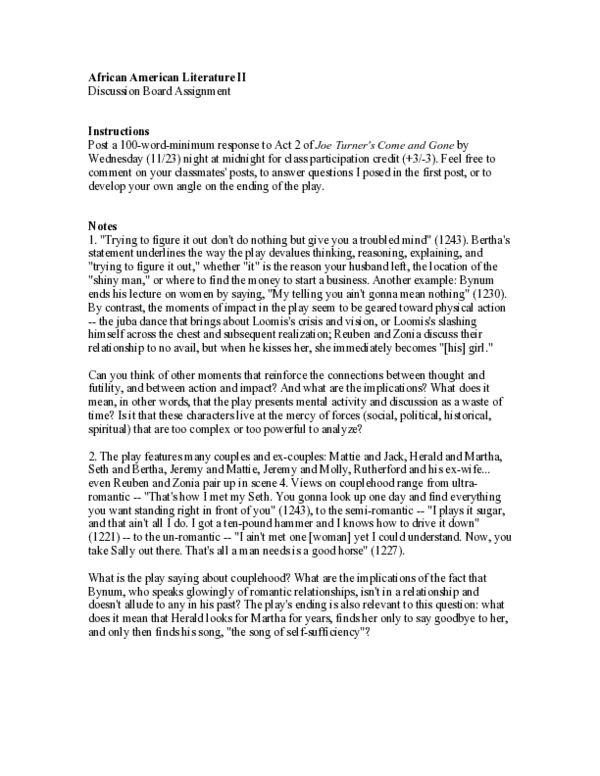 (PDF) August Wilson Joe Turner's Come and Gone Jesse Zuba Academia.edu