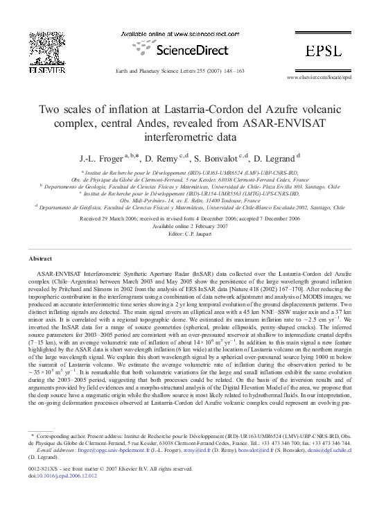 (PDF) Two scales of inflation at Lastarria-Cordon del Azufre volcanic ...