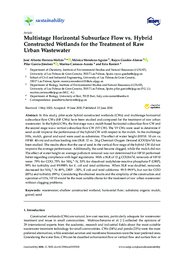 (PDF) Multistage Horizontal Subsurface Flow vs. Hybrid Constructed ...
