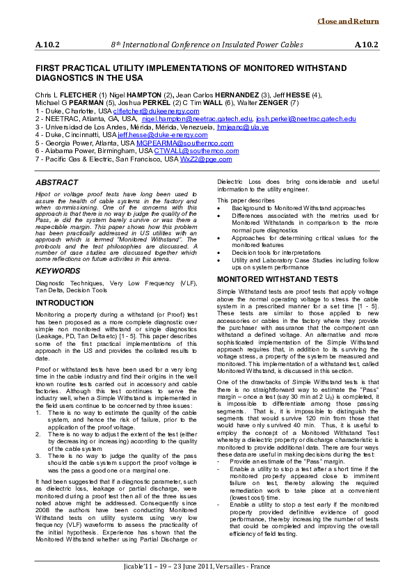 (PDF) First practical utility implementations of Monitored Withstand