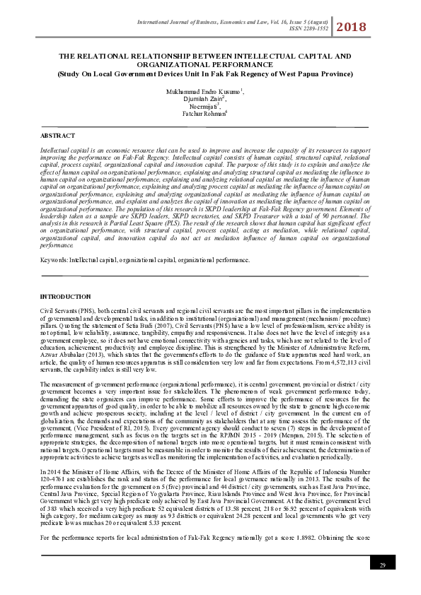 (PDF) THE RELATIONAL RELATIONSHIP BETWEEN INTELLECTUAL CAPITAL AND ...