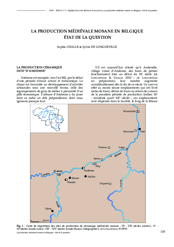 (PDF) La production médiévale mosane en Belgique. Etat de la question