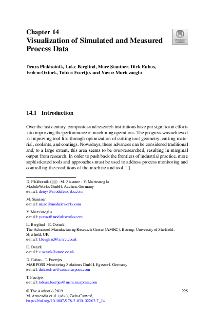 (PDF) Visualization of Simulated and Measured Process Data