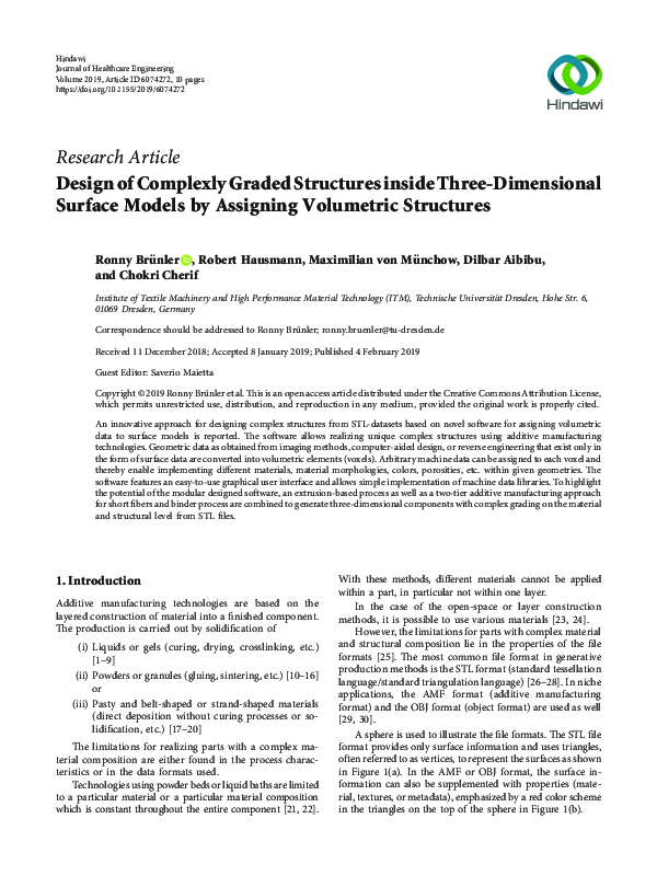 (PDF) Design of Complexly Graded Structures inside Three-Dimensional ...