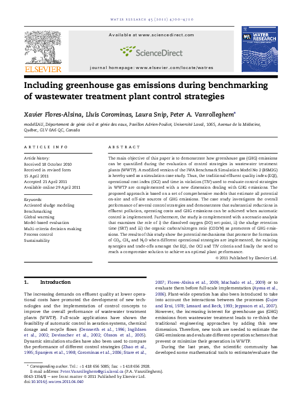 (PDF) Including greenhouse gas emissions during benchmarking of