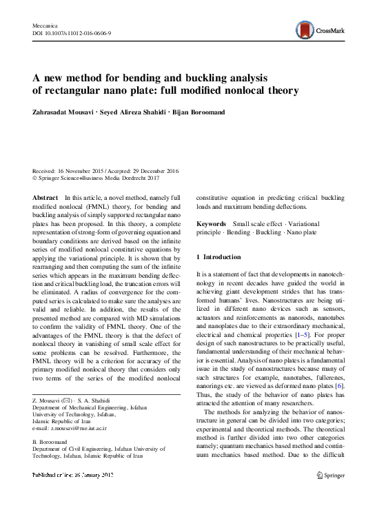 (PDF) A new method for bending and buckling analysis of rectangular ...
