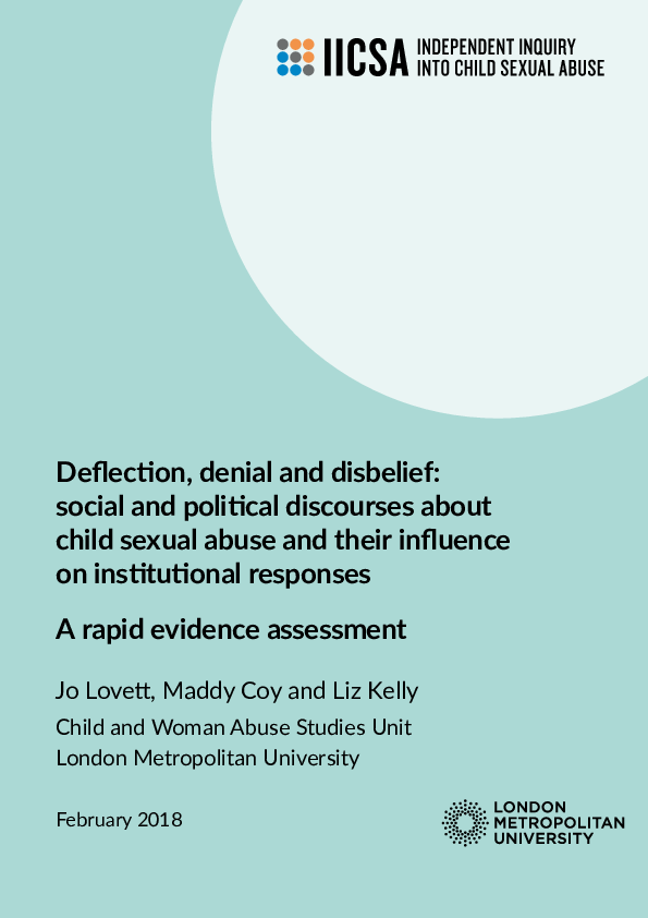 (PDF) Deflection, denial and disbelief : social and political ...
